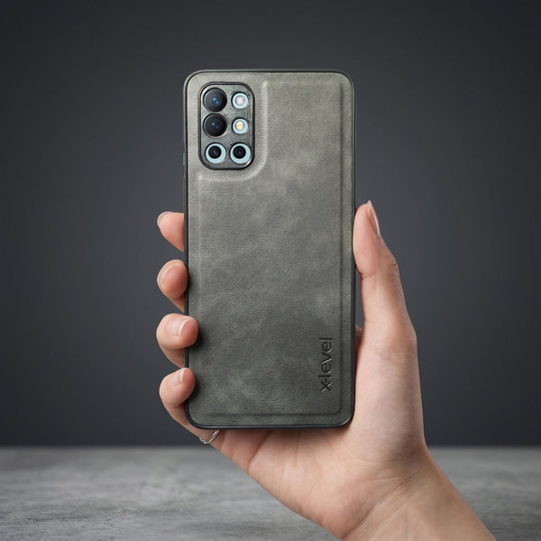 X-LEVEL Grey Leather Case for Oneplus 8T