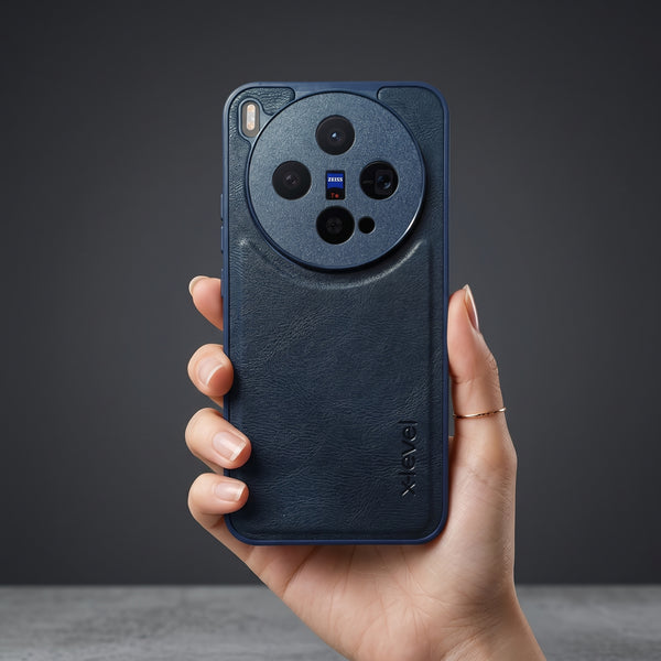 X-LEVEL Blue Leather Case for Vivo X300