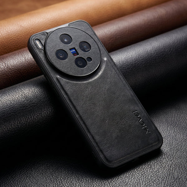 X-LEVEL Black Leather Case for Vivo X300