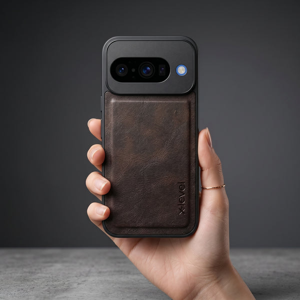 X-LEVEL Dark Brown Leather Case for Google pixel 10