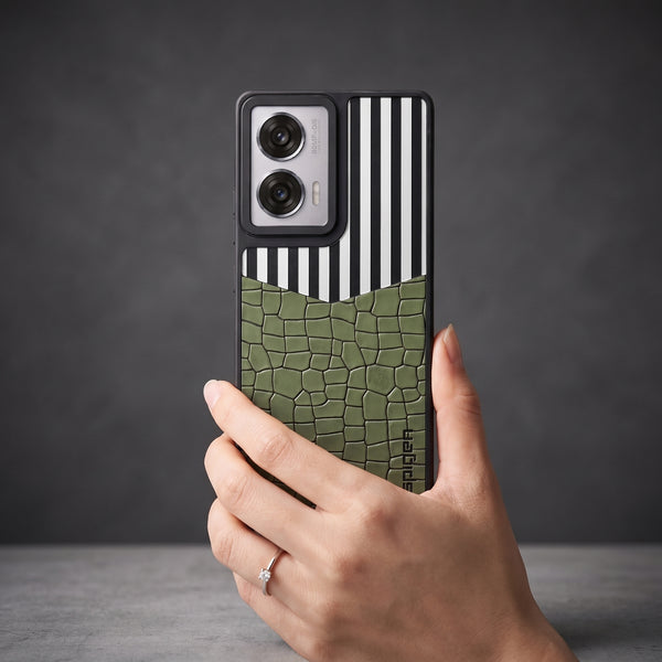 A TexturGuard Green Silicone Case for Motorola Edge 50 Fusion