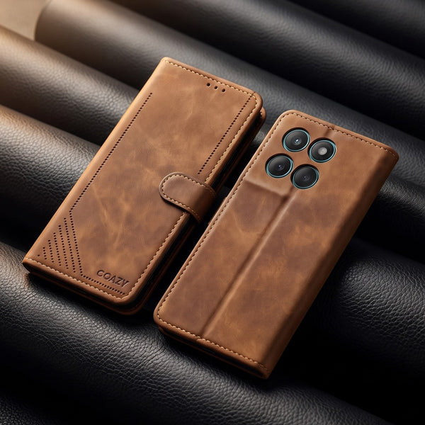 Velvet Brown Flip Leather Case for Motorola Edge 60 Fusion