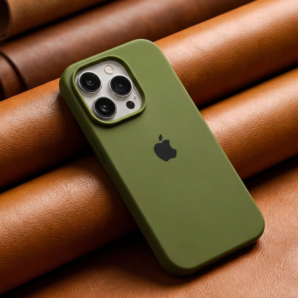 Olive Green Original Silicone case for Apple iphone 16 Pro Max