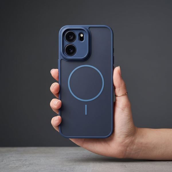 KYRON Dark blue Camera Protection Matte Case for Oneplus Nord Ce 6