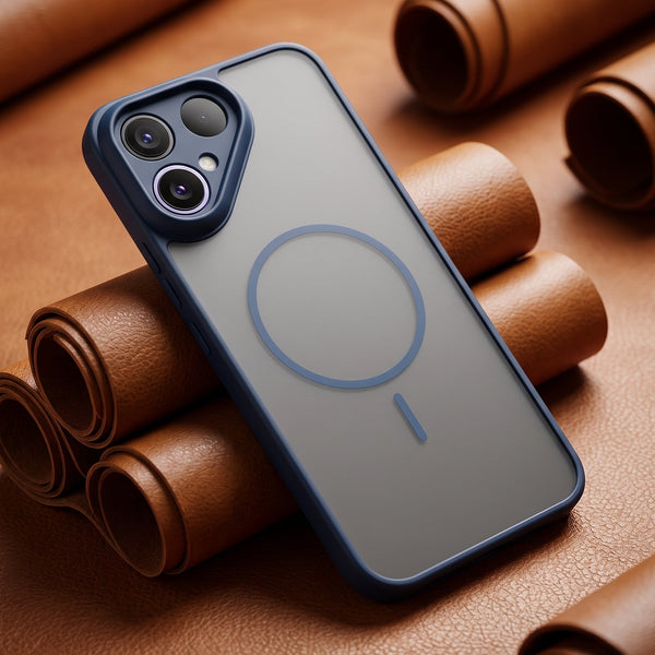 KYRON Dark blue Camera Protection Matte Case for Tecno Pova Curve 2