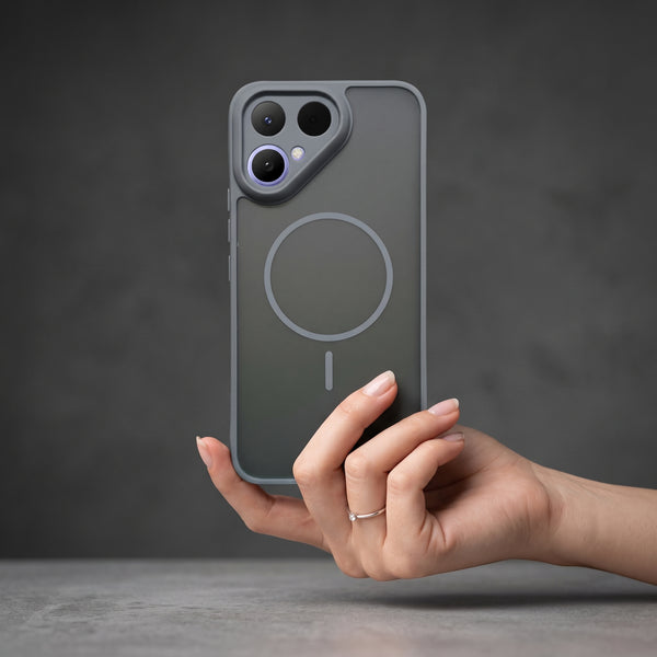 KYRON Grey Camera Protection Matte Case for Tecno Pova Curve 2