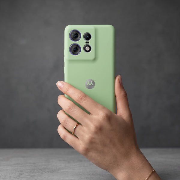 Light Green Camera Original Silicone case for Motorola Edge 50 Pro