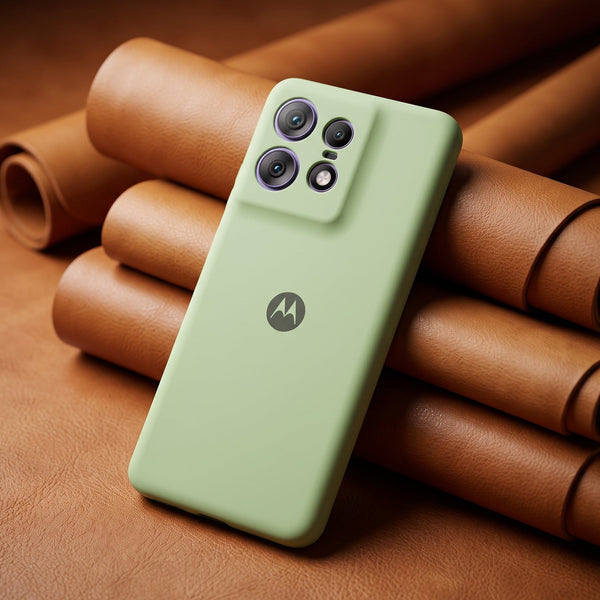 Light Green Camera Original Silicone case for Motorola Edge 50 Pro