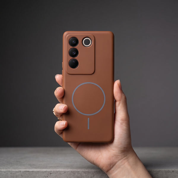 CAVEN Dark Brown Silicone case for Vivo V27