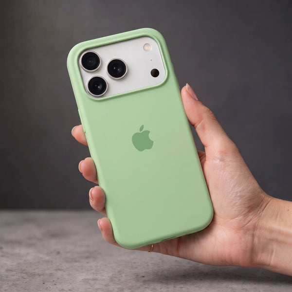Light Green Original Silicone case for Apple iphone 18 Pro