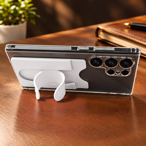 KickFlex White Sticky Stand Silicone For All Mobiles