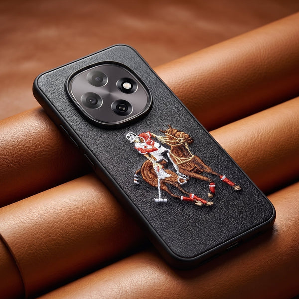 Black Leather Horse Rider OC Ornamented for Oppo F31 Pro