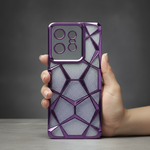 Dazzle Purple Silicone case for Motorola Edge 50 Pro