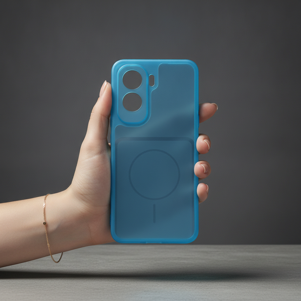 Light Blue Amber Silicone Case for Vivo T5 Pro
