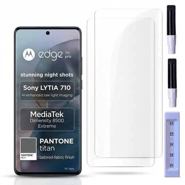 Premium UV Tempered Glass Screen Protector For Motorola Edge 70 Pro