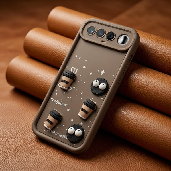 Brown COFFEE (ALWAYS HAPPY) Silicone case for Realme 16