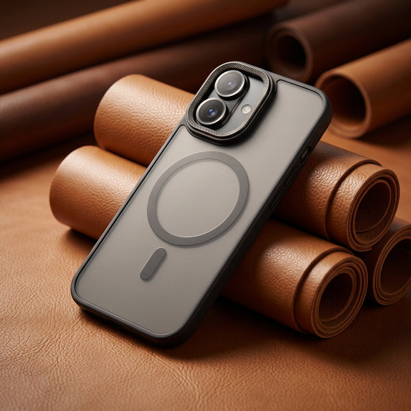 Ringmag Matte Black case for Apple iphone 16