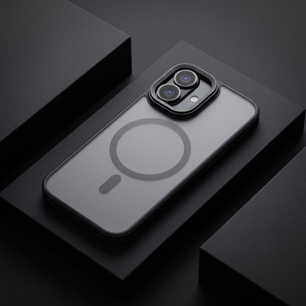 Ringmag Matte Black case for Apple iphone 16