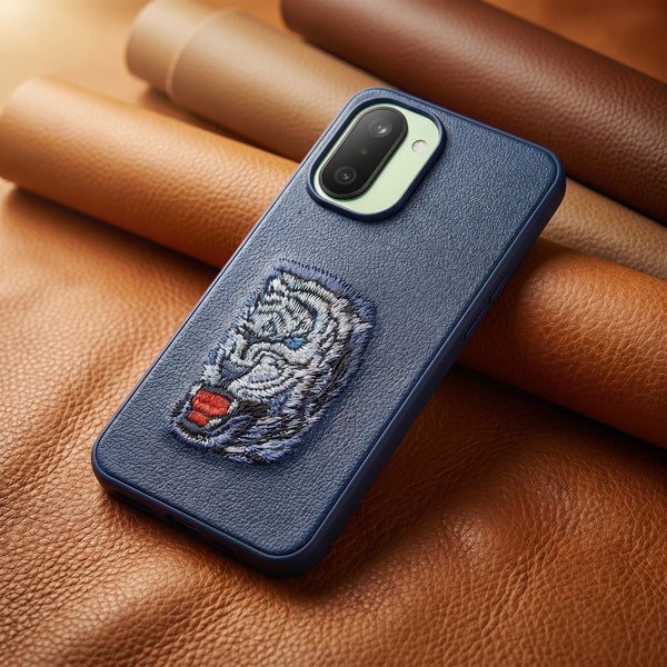 Blue Leather Blue Lion OC Ornamented for Oneplus 15r