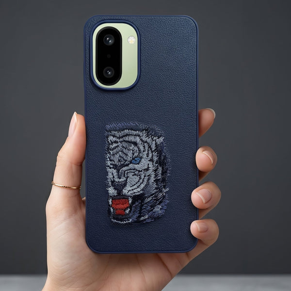 Blue Leather Blue Lion OC Ornamented for Oneplus 15r