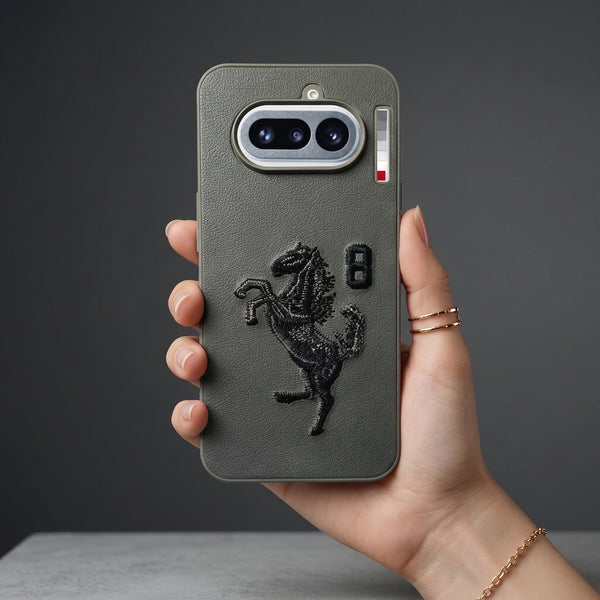 Grey Leather Horse No.8 OC Ornamented for Nothing Phone 4a