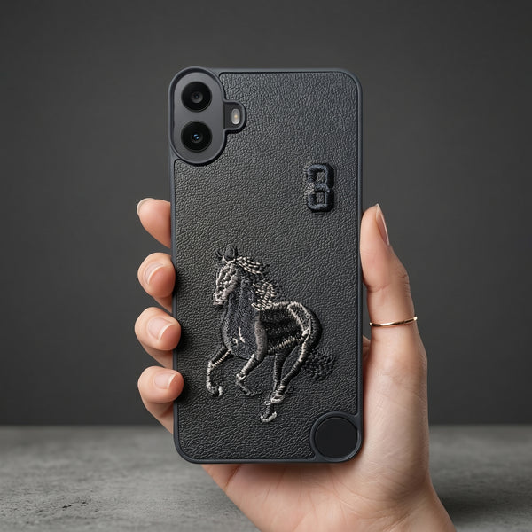 Black Leather Horse No. 3 OC Ornamented for CMF PHONE 1