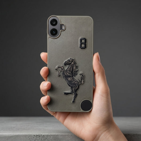 Grey Leather Horse No.8 OC Ornamented for CMF PHONE 1