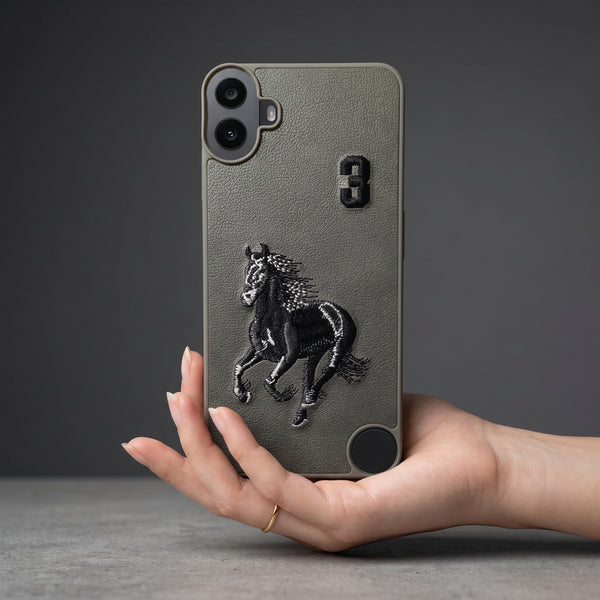 Grey Leather Horse No. 3 OC Ornamented for CMF PHONE 1