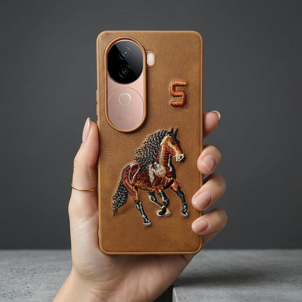 Brown Leather Horse No. 5 OC Ornamented for Vivo V40e