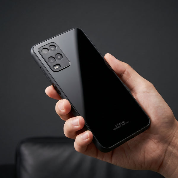 Black Glass case for Oppo A54 4g