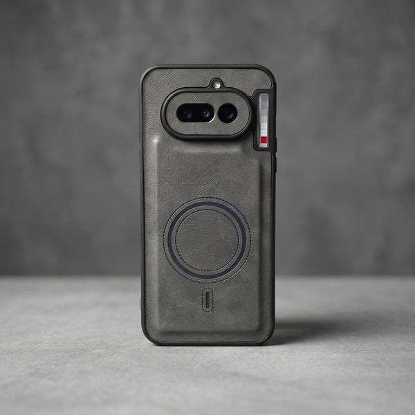 Crest Grey Leather Case for Nothing Phone 4a