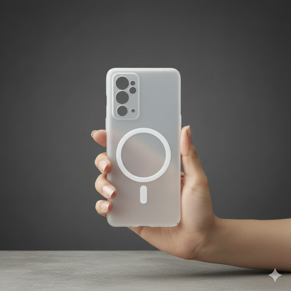 White Paper Matte Magsafe Case for Oneplus 9RT