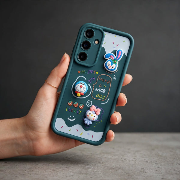 Green Have a Nice Day Silicone case for Samsung A55
