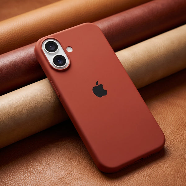 Brown Original Silicone case for Apple iphone 18