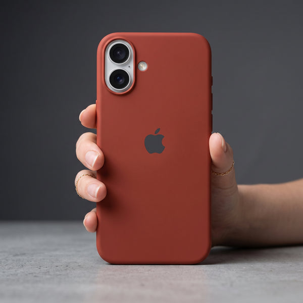 Brown Original Silicone case for Apple iphone 18