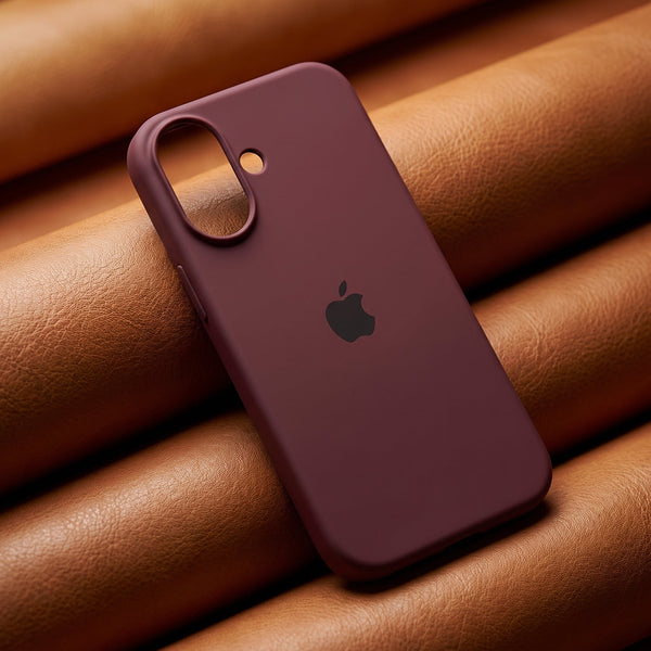 Dark Pink Original Silicone case for Apple iphone 18