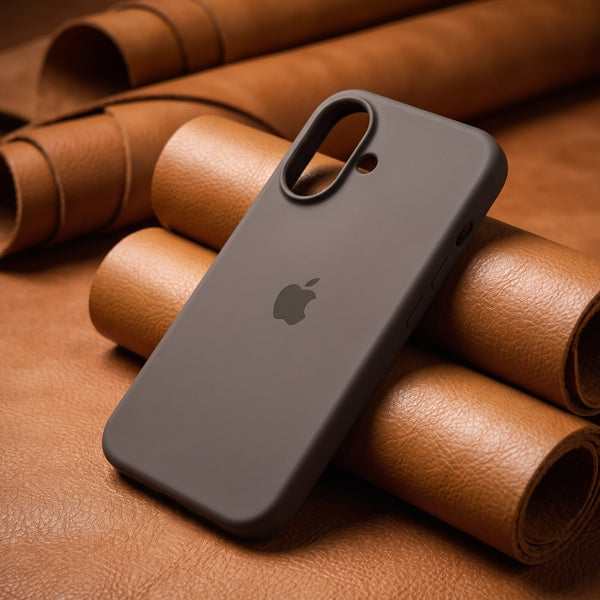 Grey Original Silicone case for Apple iphone 18