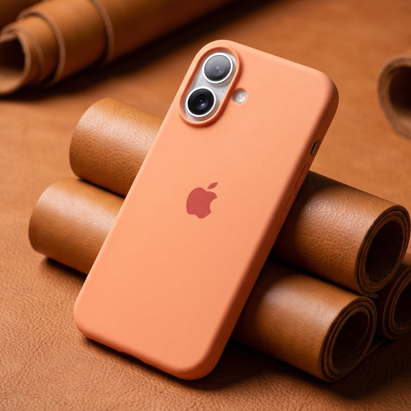 Orange Original Silicone case for Apple iphone 18
