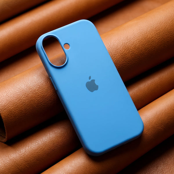 Sky Blue Original Silicone case for Apple iphone 18