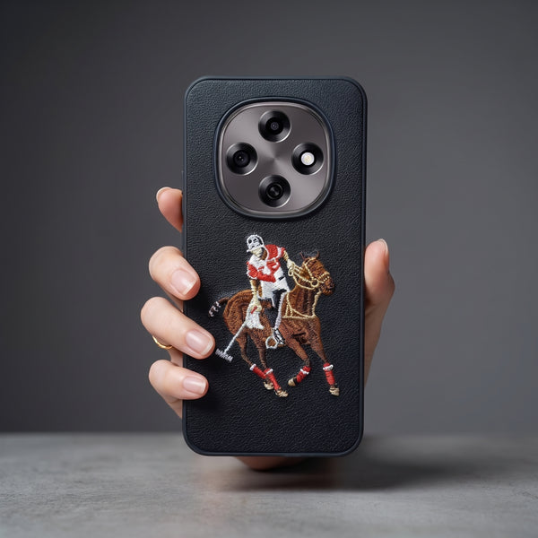 Black Leather Horse Rider OC Ornamented for Oppo F31 Pro