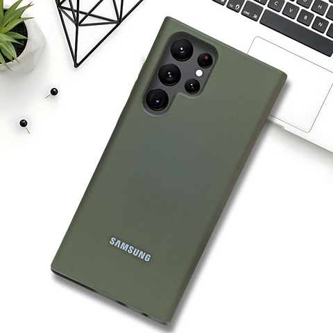 Grey Original Silicone case for Samsung S22 Ultra