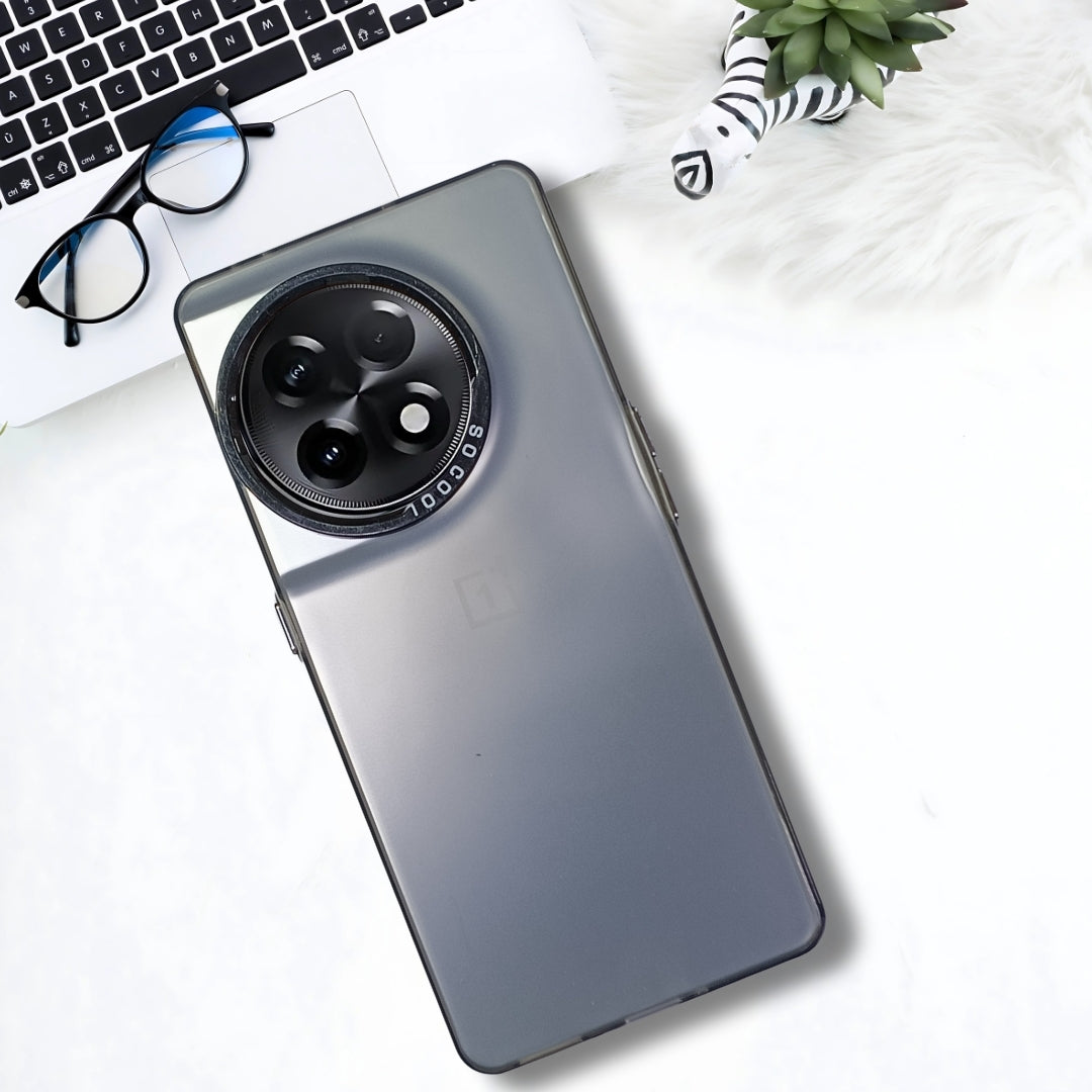 Grey Rgiem Slim Slicone Non-Yellowing Protective Case for Oneplus 11R