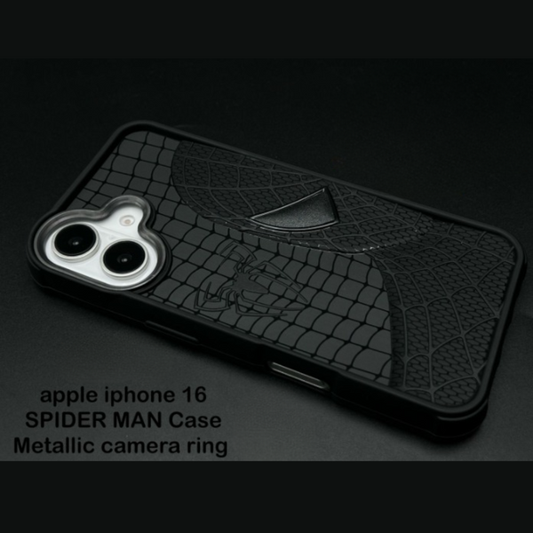 SP-Superhero Engraved logo silicon Case for Apple Iphone 16