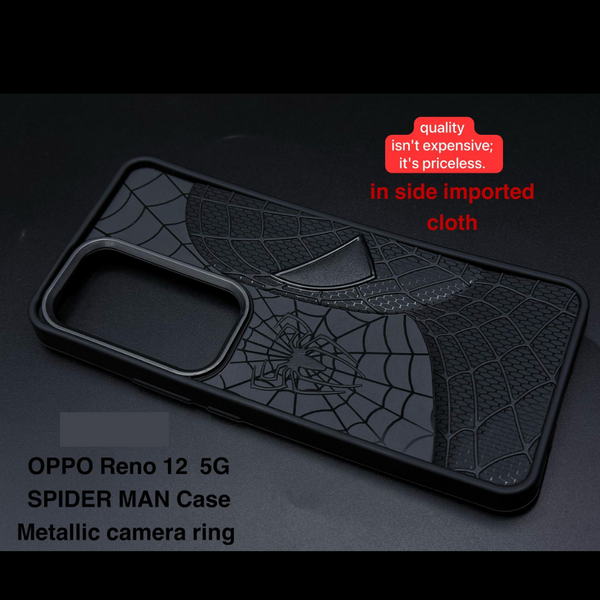 SP-Superhero Engraved logo silicon Case for Oppo Reno 12