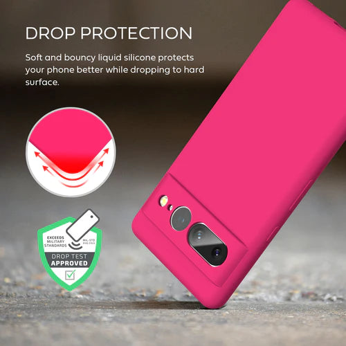 Dark Pink Camera Original Silicone case for Google Pixel 7 Pro – The Hatke