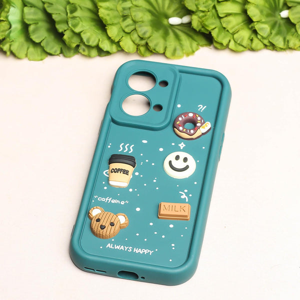 Dark Green COFFEE (ALWAYS HAPPY) Silicone case for Oneplus Nord 2T