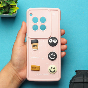 Pink COFFEE (ALWAYS HAPPY) Silicone case for Oneplus 12R