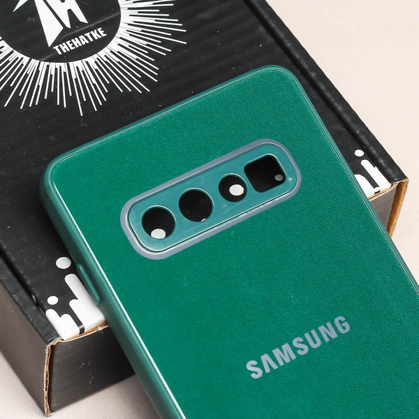 Dark Green camera Safe mirror case for Samsung S10 Plus