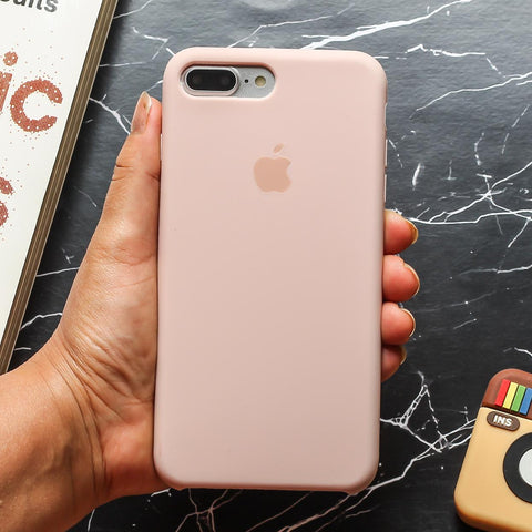 Pink Original Silicone case for Apple iphone 8 Plus