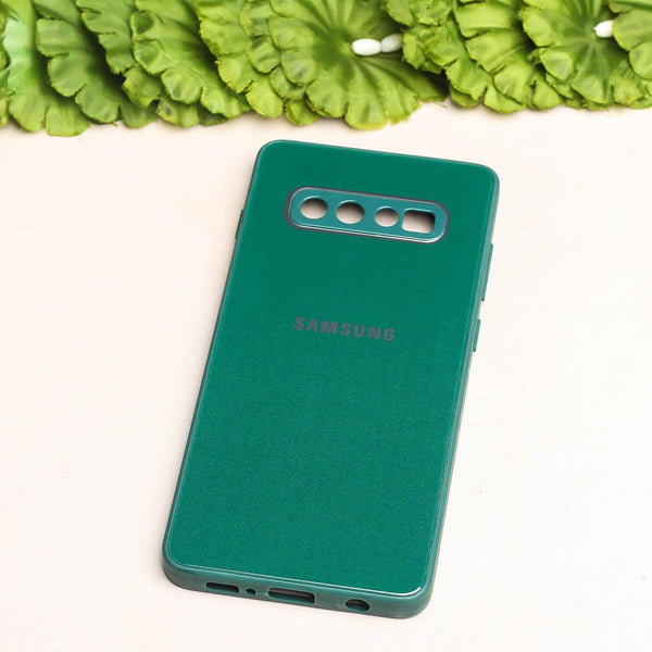 Dark Green camera Safe mirror case for Samsung S10 Plus